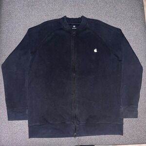 Apple Black Full Zip Workwear Bomber Jacket Size 2XL